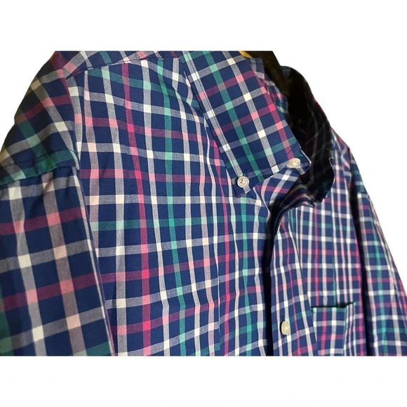 Jos. A. Bank Men's Tailored Fit Button-Down Collar Check Shirt Size XL - Picture 3 of 7